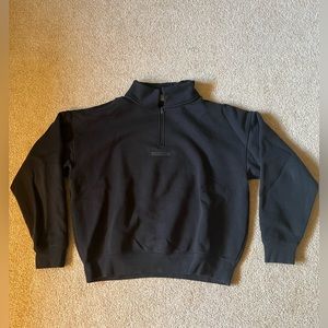 Fear of God Essentials Black Quarter-Zip Sweatshirt